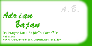 adrian bajan business card